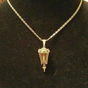 Hollycraft gold lantern necklace